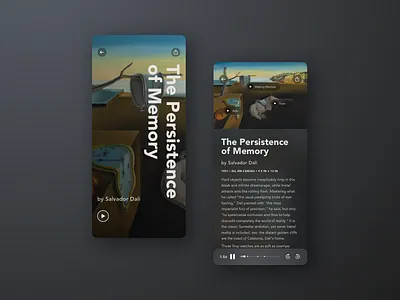 Museum Audio Guide Concept app audio guide museum player product design typography ui ux