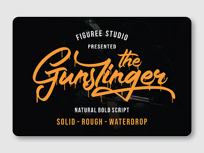 The Gunslinger bold font branding font awesome font design fonts logotype logotypes packaging responsive retro rough script script font vintage font