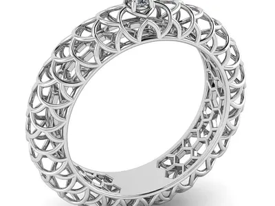 Beautiful Pattern Ring with Gem 3D Model jewel jewelery jewellery jewelry jewelry design jewelry designer jewels matrix rhino3d rhinoceros