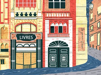 Corner meets love design flat illustration