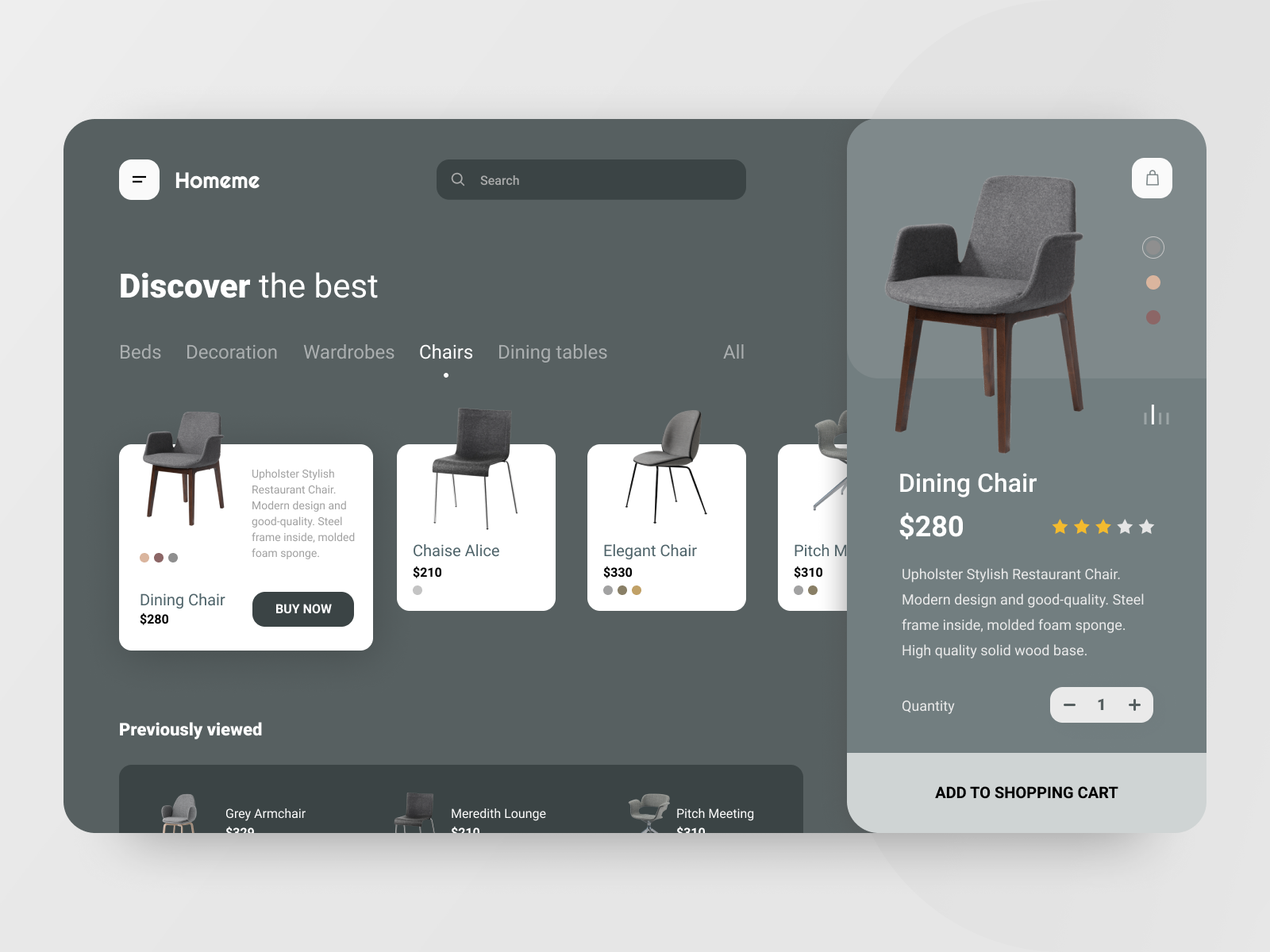 Example of Shop destop app