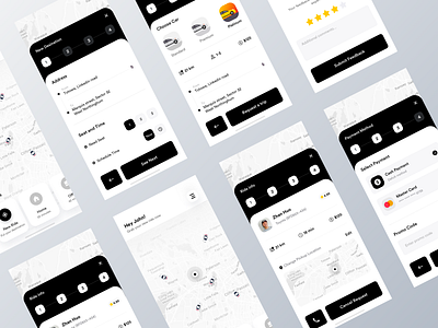 Ride Sharing App Design android app design apple best logo booking app cab car booking app dribbble dribbble best shot dribbble debut gradient ios onboarding ride booking ride sharing app screen taxi app taxi booking app texi service app typography