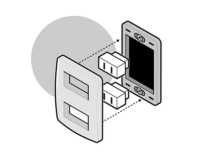 Plug assembly instructional illustration isometric manual plug step by step tech technical illustration technology vector vector graphics