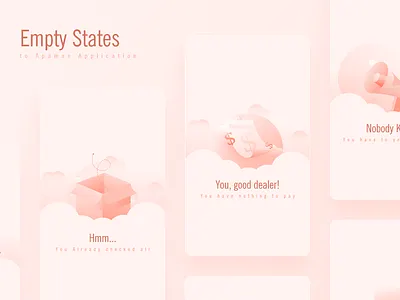 Empty States box broadcast bug cloud dollar empty empty state empty states illstration illustrator megaphone money paper sound sun voise volume