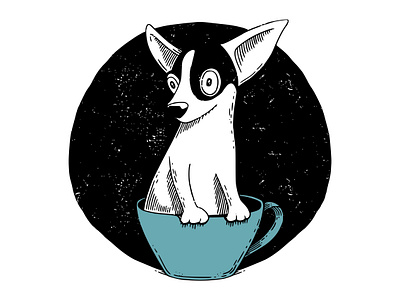 Teacup Chihuahua 2d chihuahua dog ink inktober inktober2019 miniature ornament teacup vectober vector