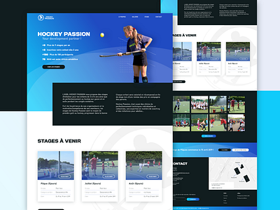 Hockey Passion landing page adobe xd sports design ui design ux design webdesign