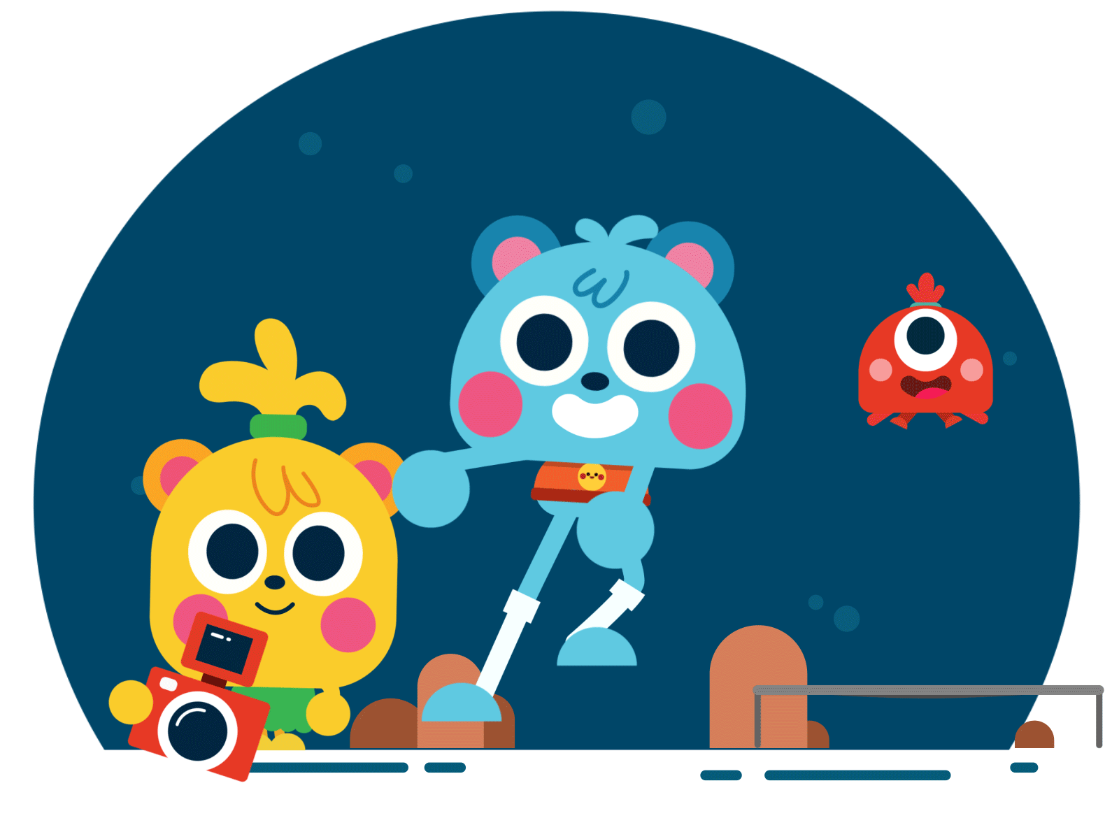 Happy bears! 2danimation animatedgif animation charecter animation charecter design cute flat gif illustration illustrator loop motion motionart motiondesign motiongraphics vector