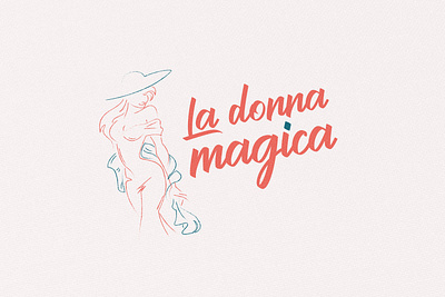 La Donna Magica Spa & Store logo branding design drawing flat icon illustration logo