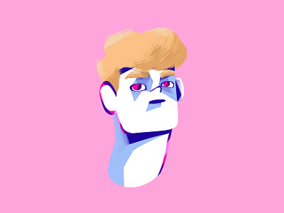 Painted portrait 3 bold boy character character design colorful digital painting drawing face guy illustration photoshop portrait texture