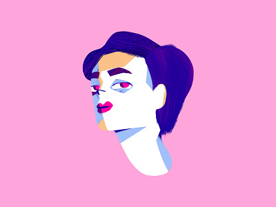 Painted portrait 2 bold character character design colorful digital painting drawing face girl illustration photoshop portrait texture woman