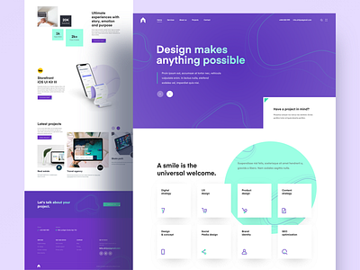 Digital Agency Landing Page 2020 agency branding design clean company creative design digital digital agency digital art gradient landing page minimal new porfolio seo agency trendy typography uxdesign