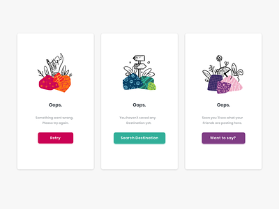 emptystates 1 destination empty empty states error error message friends illustration oops retry search states ui went wrong zero state