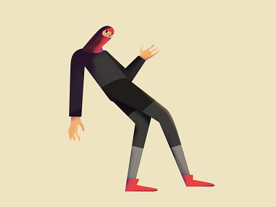 Greeting thief character character design drawing greeting illustration photoshop pose texture thief weird