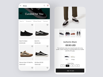 Daily UI #91 | Curated For You collection concept curated curated for you daily ui daily ui 091 daily ui challenge dailyui dailyuichallenge ecommerce ecommerce app ecommerce design ecommerce shop interface redesign selection shoes ui ux vans