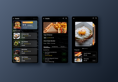 Food App food food app ui mobile app design ui ux design