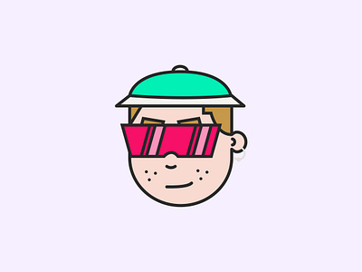 Casual face - 01 cap colors design face faces flat graphic hiphop illustration music sunglass trap vector