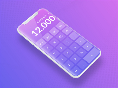 Calculator App app calculator calculatorui dailyui dailyui004 dailyuichallenge design gradient mobile smartphone ui ux