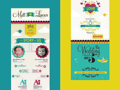 Wedding Website award cmyk countdown custom event graphic design illustration timeline web design website wedding yellow subarmine