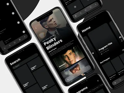 VOD App iran tv ui ux wireframe