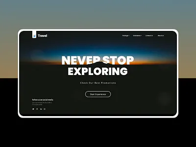 Travel_template outdoor travel ui ux web