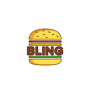 Logo burger design flat flatline food icon icons illustration illustrator line logo vector