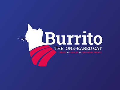 Weekly warm-up #7: Burrito the cat Campaign logo campaign campaign logo cat cat logo clean concept design dribbbleweeklywarmup flat graphic design icon logo logo concept mark minimal red white and blue silhouette vector weekly warm up weeklywarmup