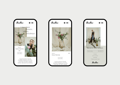 website #5 fleurfleur vol2 flower graphic design minimalism mobile design mobile ui typography website