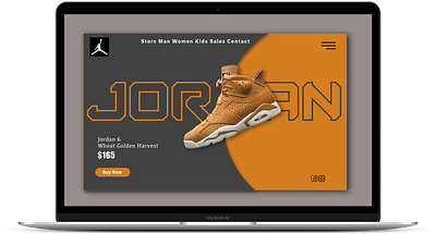 NIKE JORDAN design landing page ui ux web