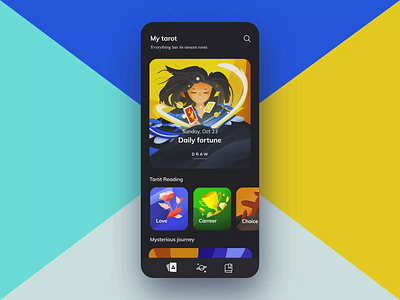 Tarot App Design all animation app app design app ui art colorful design illustration illustrations illustrator interaction motion motion design tarot card ui ux ui design uidesign