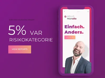 Monollo Financial site - Mobile view finance financial app ios7 purple uidesign uxdesign website