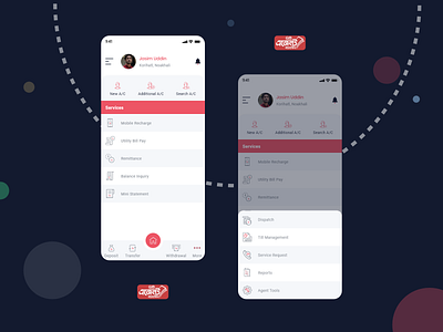 City Agent Banking - Dashboard android app balance banking app bill dashboard deposit design interface ios mobile money money transfer recharge remittance send money transfer ui ux withdrawal