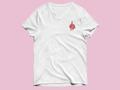 Breast cancer mock up shirt cause illustration sketch