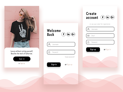 Sign in/sign up - Mobile app adobe photoshop design design app ui ui ux ui design userinterface ux