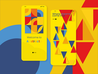 Abstracto UI app application clean design flat design illustration ios minimal typography ui uidesigner ux