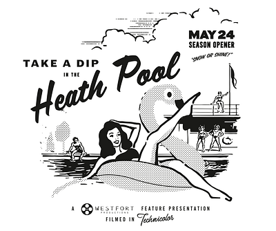 Heath Pool illustration pool shirt shirt design swimming tshirt vector