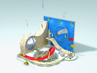 Playground 3d 3d illustration cinema4d