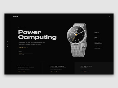 Watch Landing Page Concept design desktop graphic design ixd typography ui visual design web design