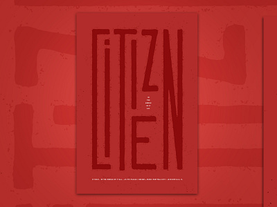 Citizen – In the Middle of it All aiga aigajax citizen design gigposter illustration poster red texture type typography