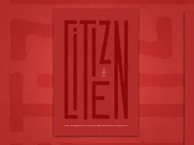 Citizen – In the Middle of it All aiga aigajax citizen design gigposter illustration poster red texture type typography