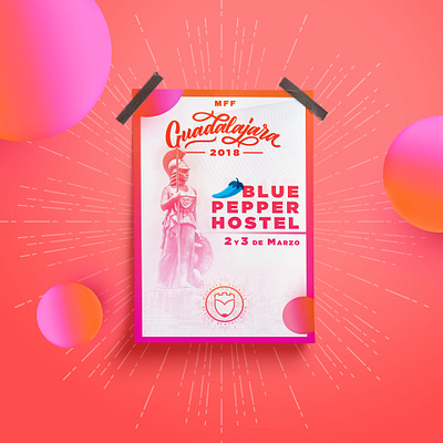 Mocker Fucker Fest 2018 - Poster details festival festival poster gradient lettering letters mexico pink