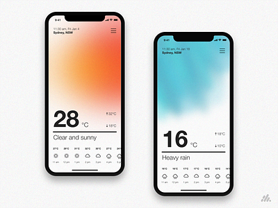 Minimalist Weather App app clean design interface minimalist mobile simple ui ux ux design visual design