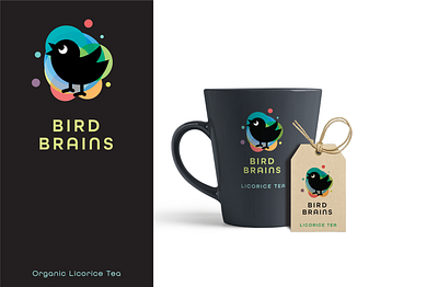 Bird Brains Licorice Tea Logo branding design identity illustration illustrator logo minimal vector