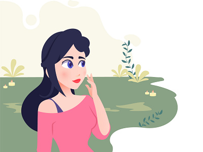 SPA behance character clean concept design dribbble fashion flat girl graphic design icon illustration inspiration makeup painting simple spa vector web woman