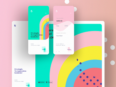 Yousend web/app landing set s.8 * Arc app brand identity branding clean concept e commerce grid identity identity designer illustration landing page minimal mobile process product design web web design website