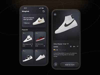 Shopink - E-Commerce app design design e commerce ecommerce ecommerce app marketplace mobile design online store onlineshop shoes shop shopping shopping app sneakers store ui ui design uiux