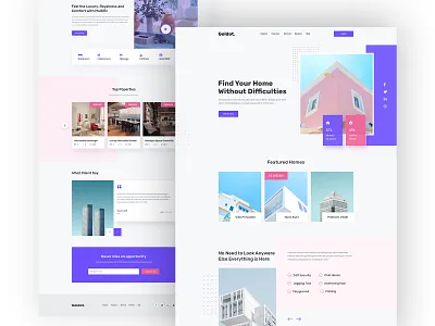 Real Estate Landing Page agency clean ui creative design homepage landing landing page landing page design layout minimal property purple real estate ui uidesign user interface ux ui web webdesign website
