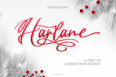 Harlane branding christmas design font font design font family handwritten holiday script typeface typography winter