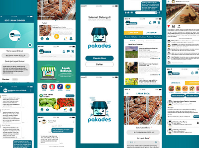 Apps Pakades "Lapak Desa" adobe xd app branding design design app mobile app mobile app design mobile design ui ux