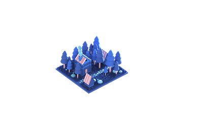 Fantasy Countryside 3d 3dsmax design illustration isometric student vector