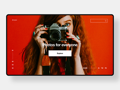 Unsplash Redesign Concept branding design rebrand redesign typography ui ui design unsplash web web design landing page website